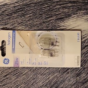 GE Halogen 25W 240 Lumens T4 G8 Base 120V 2 Pak Bulbs